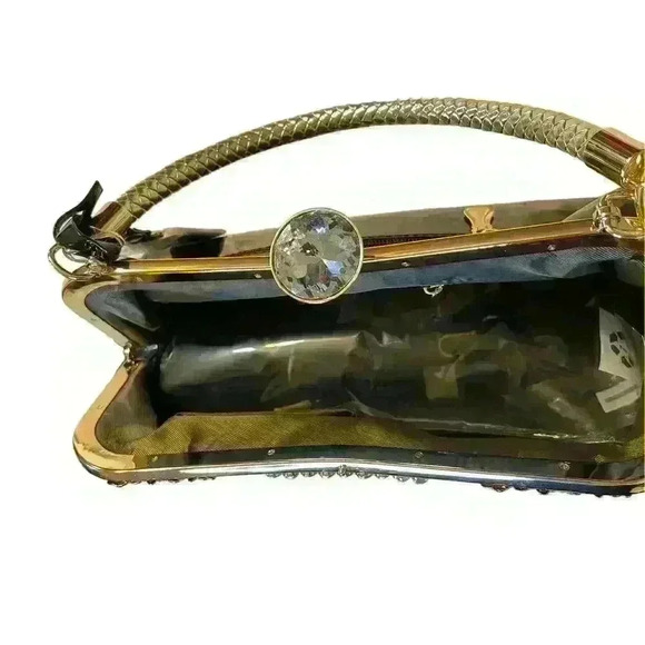 Glossy Patent Leather Handbag Women Top Handle Tote Bag Evening - Picture 3 of 5